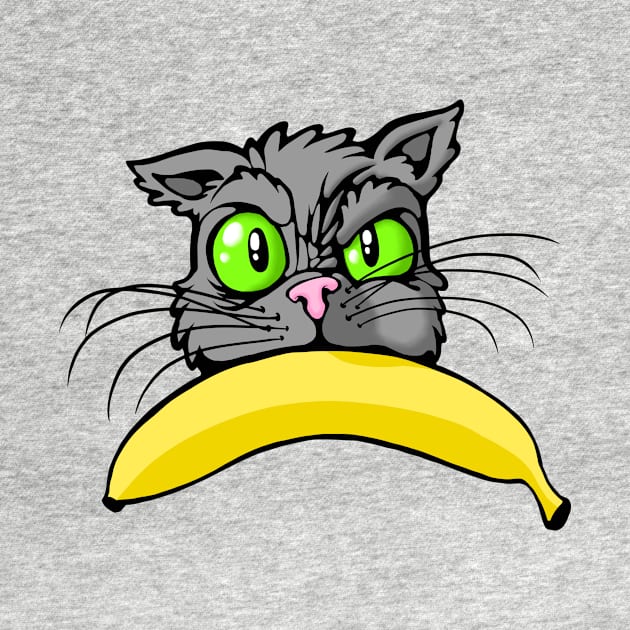 Cat Angry Banana by jitterteez